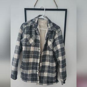 Weatherproof vintage plaid sherpa lined jacket.